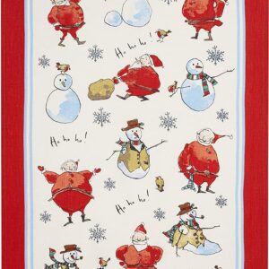 Madeleine Floyd Santa and Snowmen Tea Towel